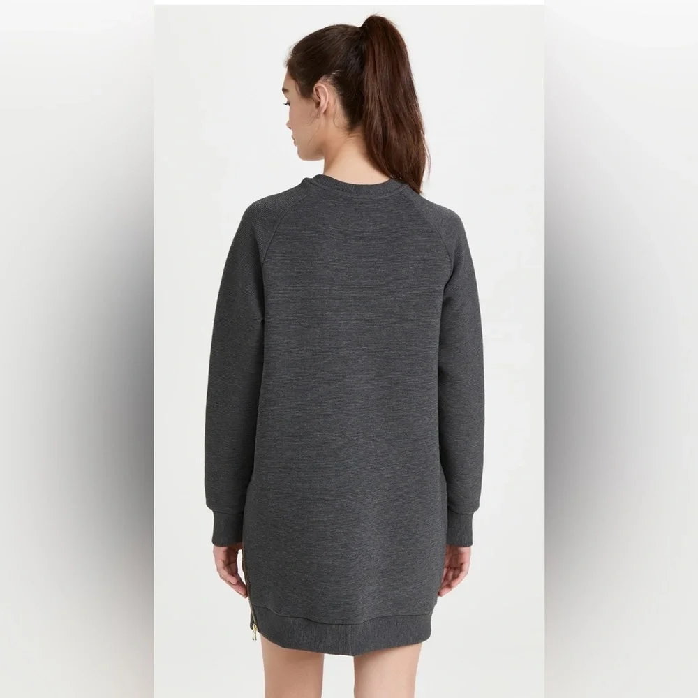 Anthropologie Varley Albert Grey knit Casual Sweater Dress Medium - Picture 4 of 13